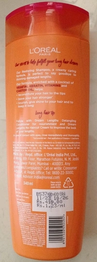L'OREAL DREAM LENGTHS RESTORING SHAMPOO - 340 ML