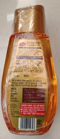 DABUR ALMOND HAIR OIL - 485 ML