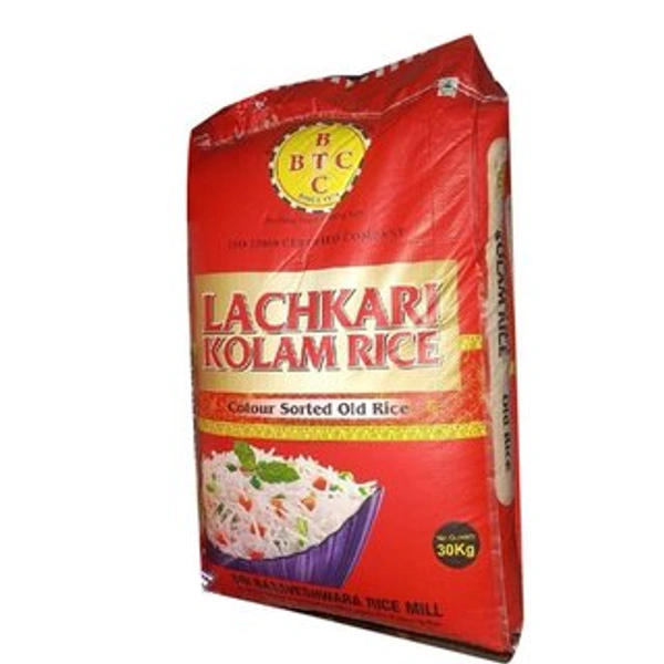 LACHKARI KOLAM KACHA RICE 30KG - 1ltr