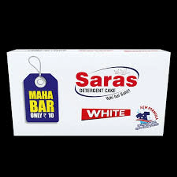 SARAS DETERGENT(WHITE)CAKE 200GM - 1 PCS