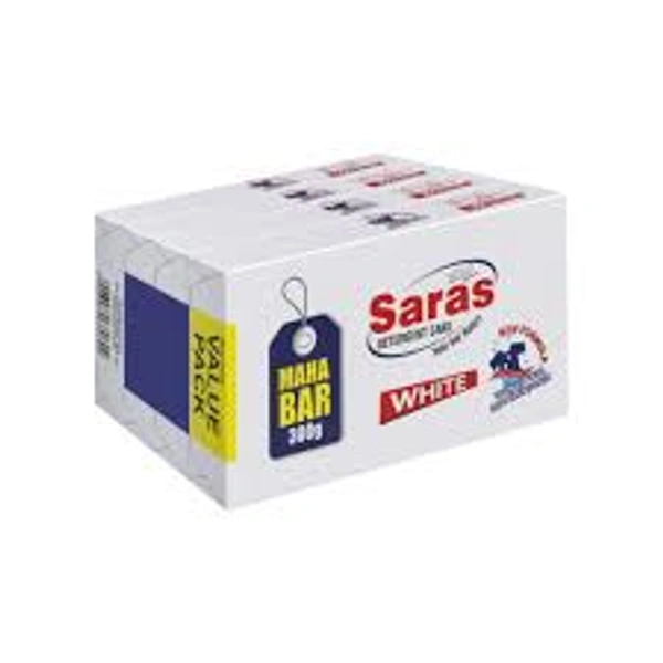 SARAS DETERGENT(WHITE)CAKE 300gx4N - 4 PCS