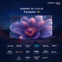 XIAOMI FX Series 138.68 cm (55 inch) Ultra HD (4K) LED Smart Fire TV with Alexa built-in | HDR 10 | 32 GB Storage | 30W Dolby Audio | Premium Metal Bezel-less Design | Film-maker Mode | 120 Hz Game Booster | Mi TV - FX Series