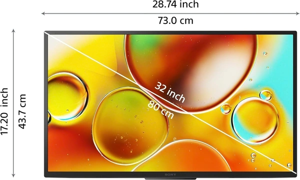 Sony BRAVIA 80 cm (32 inches) HD Ready Smart LED Google TV KD-32W835 (Black) - 32W835