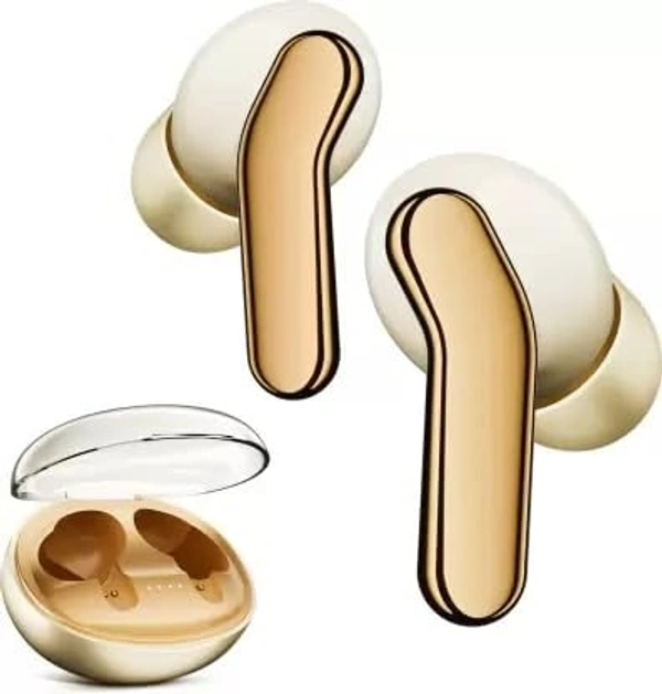  Mivi DuoPods i6 TWS, Engineered for Athletes, IPX 4.0,13mm Bass, 55+H Playtime Bluetooth BT v5.3, Made in India Earbuds (Beige, True Wireless)