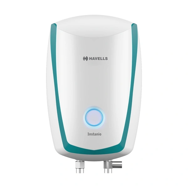 Havells Instanio 3L Instant Water Heater(Geyser)| Temp. Sensing LED Indicator| Rust & Shock Proof Body| ISI Marked|Warranty: 5 year on Inner Tank| High Rise Compatible (White Blue)