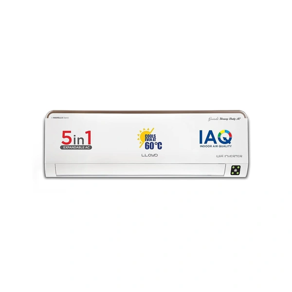 LLOYD 1.5 TON 5 STAR HEAVY DUTY WIFI INV. SPLIT AC , AQI (GLS18V5FWCAQ) with kit 2023 (5 YEAR warranty) free installation 