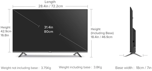 XIAOMI Mi TV 4A horizon edition 32 inch bezel less - L32M6-EI