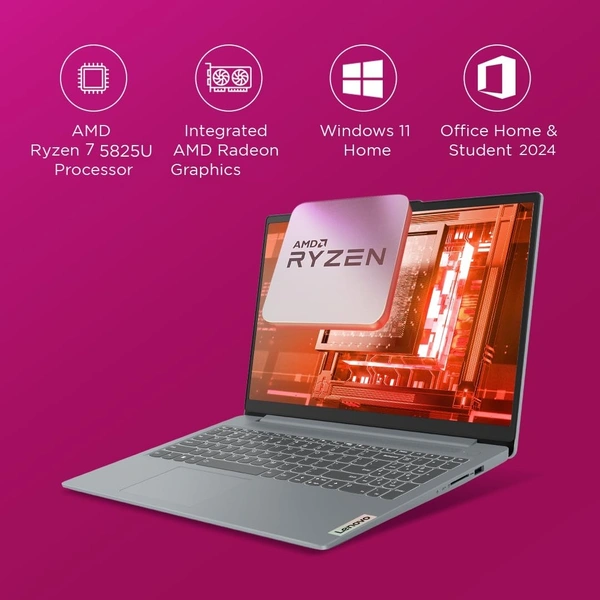 LENOVO IDEAPAD SLIM 3 R7-5825U/16GB RAM/512GB SSD/WIN11+MSO