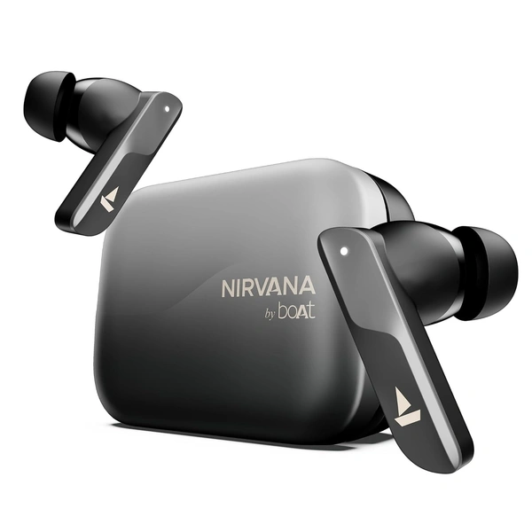 Boat Nirvana X TWS,Knowles Dual Drivers, Hi-Res Audio LDAC, App Support,4Mic ENx,Dual Pair,Spatial Audio,Fast Charge, Bluetooth Earbuds, TWS Ear Buds Wireless Earphones with mic