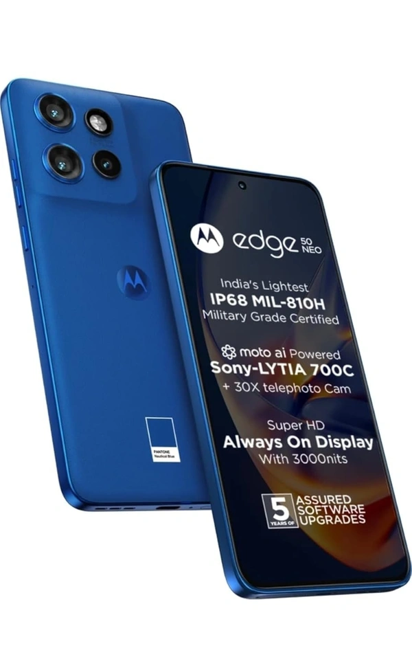 Motorola Edge 50 Neo 5G (Pantone Nautical Blue, 8GB RAM, 256GB Storage)