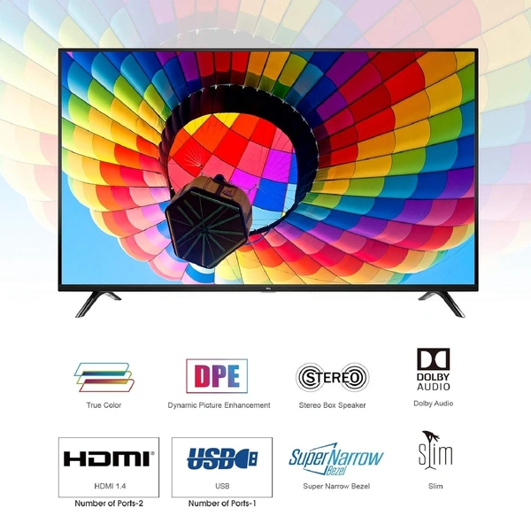 TCL 32 inch non smart LED TV - 32D3000