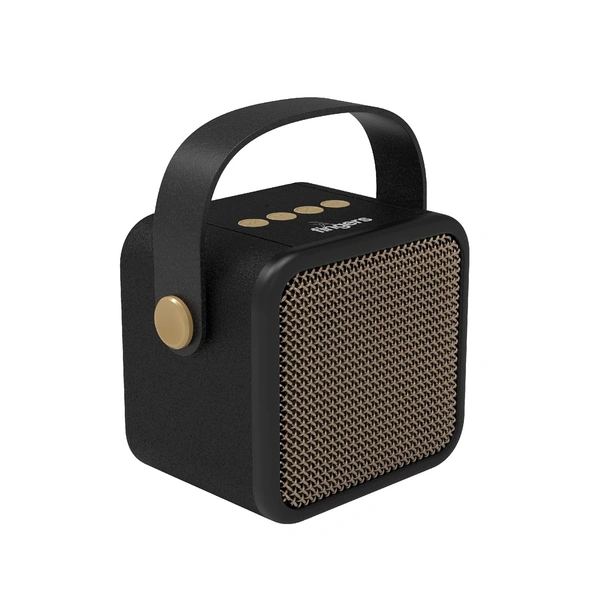 FINGERS SoundKing Portable Speaker with Magnificent Sound & Bold bass (Bluetooth® | FM Radio | MicroSD | USB | AUX, 12-Hour Playtime, Free Carry Strap, Built-in Mic) - Rich Black