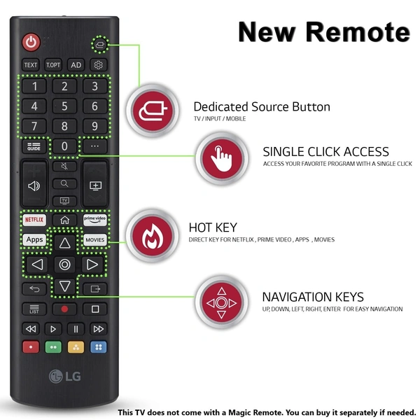 LG 43" 4k UHD webos, Magic Remote (3 year warranty) 43UA831C0LA (2025) - 43UA831C0LA