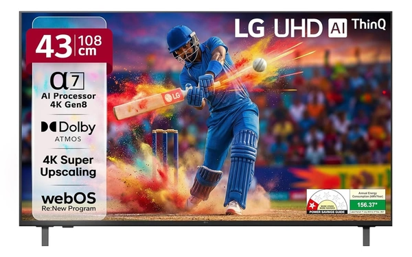 LG 43" 4k UHD webos, Magic Remote (3 year warranty) 43UA831C0LA (2025)