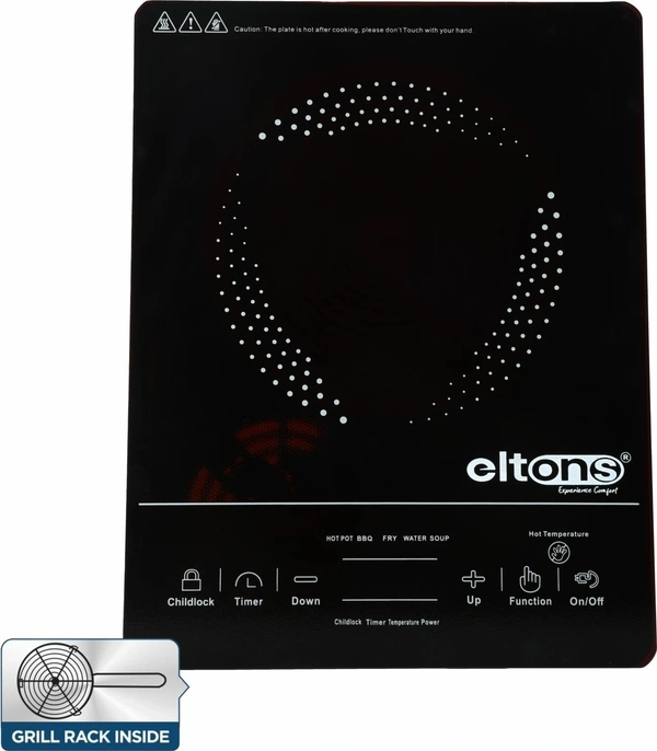 Eltons 2000 W Radiant Cooktop Touch Panel (Black, Silver, Infrared Fusion 2000)