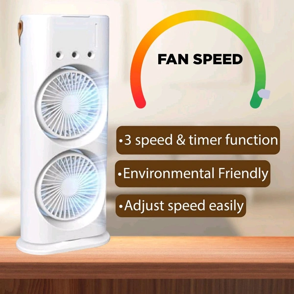 CoolBreeze USB Portable Cooling Fan with Remote Control, Rotatable with water Tank Mini Air Cooler!