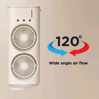 CoolBreeze USB Portable Cooling Fan with Remote Control, Rotatable with water Tank Mini Air Cooler!