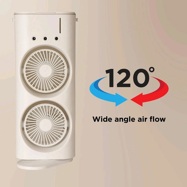 CoolBreeze USB Portable Cooling Fan with Remote Control, Rotatable with water Tank Mini Air Cooler!
