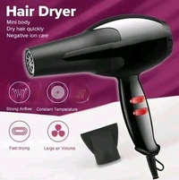 AEROVIBE Professional Hair Dryer, 1800W, Dual Air Flow, Heat and Cool Settings, Black