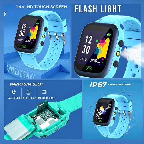 KIDDO CONNECT Smart Watch 1.44" TFT Display, 4G Sim Card Phone with Long-Lasting Voice Call, Kids GPS, Music Player, Alarm Clock, Games!