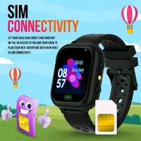 KIDDO CONNECT Smart Watch 1.44" TFT Display, 4G Sim Card Phone with Long-Lasting Voice Call, Kids GPS, Music Player, Alarm Clock, Games!