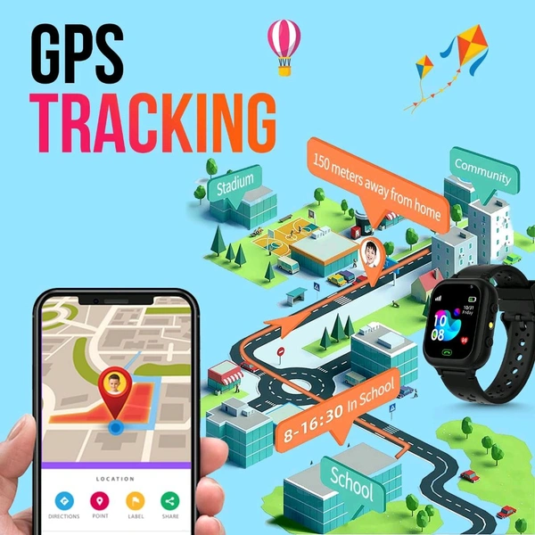 KIDDO CONNECT Smart Watch 1.44" TFT Display, 4G Sim Card Phone with Long-Lasting Voice Call, Kids GPS, Music Player, Alarm Clock, Games!