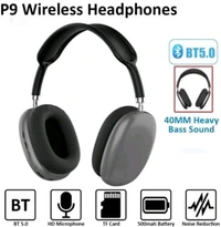 AURAFLEX P9 Pro+ Wireless Over-Ear Headphones, Green, Cushioned Earpads, Multi-Function Controls!