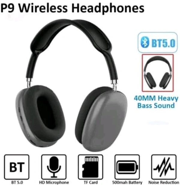 AURAFLEX P9 Pro+ Wireless Over-Ear Headphones, Green, Cushioned Earpads, Multi-Function Controls!