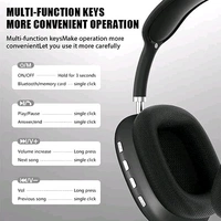 AURAFLEX P9 Pro+ Wireless Over-Ear Headphones, Green, Cushioned Earpads, Multi-Function Controls!