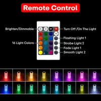 LUXORA GLOW 16 Color Changing Rose Crystal Diamond Table Lamp,USB Rechargeable Touch Bedside Lamp Night Light with Remote Control!