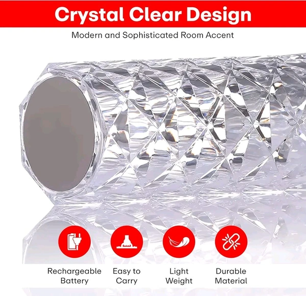 LUXORA GLOW 16 Color Changing Rose Crystal Diamond Table Lamp,USB Rechargeable Touch Bedside Lamp Night Light with Remote Control!