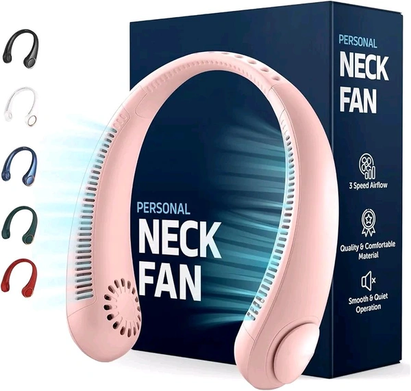 AIRVANA Personal Bladeless Fan, Mini Neckband Fan For Kitchen Women Travel Summer Outdoor & Home, Usb Charging Wearable 360° Cooling Collar Fans 