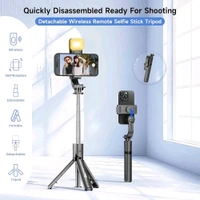 SNAPVUE S3-L 3-in-1 Selfie Stick Tripod – Detachable LED Light & Wireless Remote, Extendable Stand for iPhone, Vlogging, Travel & More