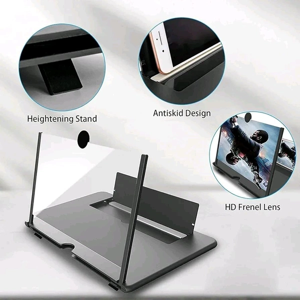 VISIONMAX 3D HD Mobile Screen Glass Magnifier Enhance Your Viewing Experience with Screen Amplifier Perfect for Movies, Gaming, and Reading