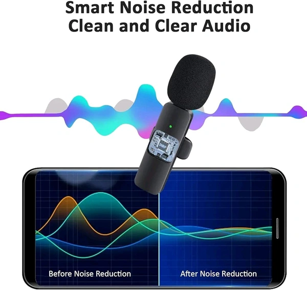 CLARIVOX Wireless Lavalier Lapel Microphone – Cordless Omnidirectional Condenser Mic for Android & iPhone, Perfect for YouTube, Interviews, Reels, & Podcasts
