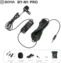 BOYA BY-M1 Pro Lavalier Condenser Microphone – Omnidirectional Mic with 20 Ft Cable for Smartphones, Cameras, Audio Recorders & Laptops