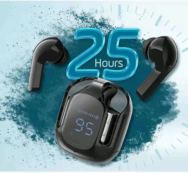 ULTRABOOST Ultrapod Pro Wireless Earbuds – Bluetooth In-Ear Headphones with Active Noise Cancellation, Transparent Charging Case, & LED Digital Display