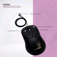 ZEBION Vikings Wired Keyboard & Mouse Combo – Slim, Elegant & Ergonomic Chiclet Design with Nano Receiver