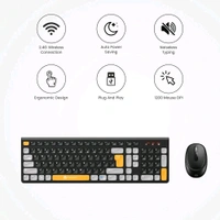 Portronics Key7 Combo Wireless Keyboard & Mouse – With Copilot AI, 2.4 GHz USB Receiver, 12 Shortcut Keys, Adjustable DPI Mouse (Up to 1600), 10M Key Life