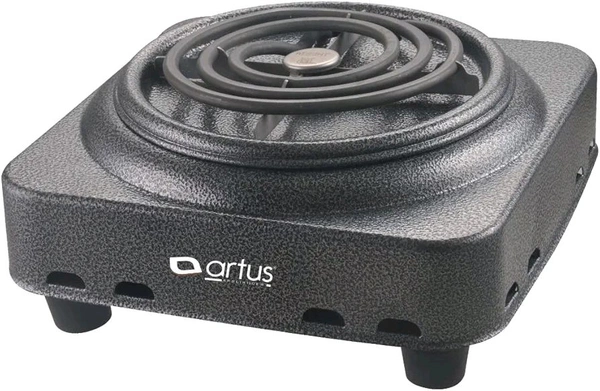 Artus 1000 Watt (CUTE) Portable Coil Electric Stove – Single Burner Induction Cooktop with Copper Coil, 6A Plug & Mild Stainless Steel Body
