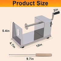 SpiraChef Tornado Curly Fry Cutter – Manual Spiral Potato Slicer with Stainless Steel Skewers & Reusable Stick | Perfect for French Fries!