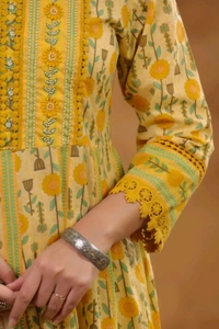 Mustard Anarkali Kurta Set - 40