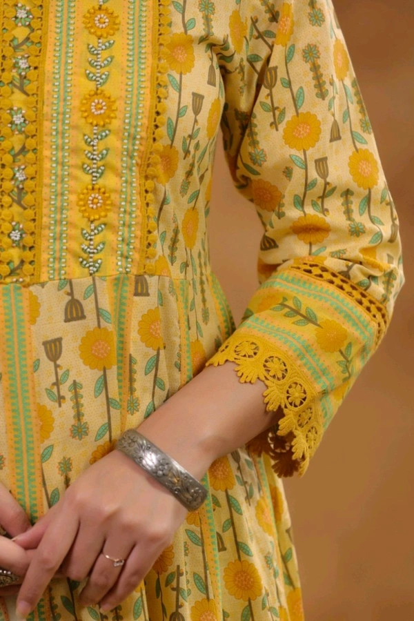Mustard Anarkali Kurta Set - 40