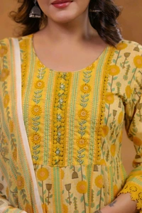 Mustard Anarkali Kurta Set - 42