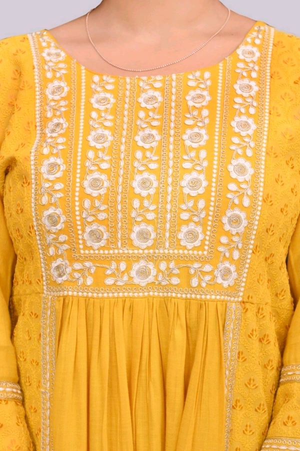 Yellow Side Slit Stright Kurta set - 40