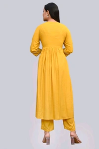 Yellow Side Slit Stright Kurta set - 40