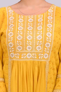 Yellow Side Slit Stright Kurta set - 42