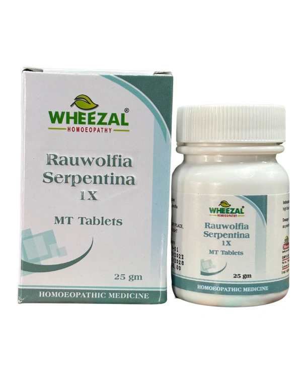 Rauwolfia Serpentina 1X (50tab) Wheezal- Pack of 2