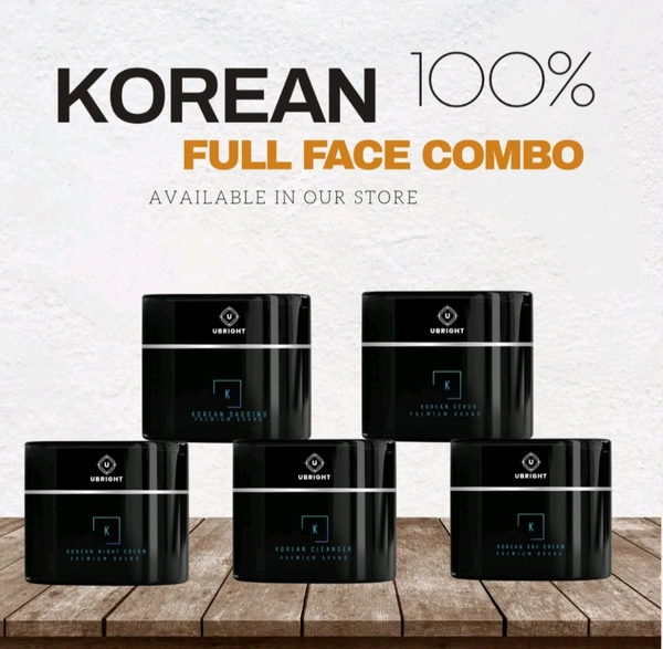 Korean Beauty Care Combo [ Korean Night Cream , Day Cream , Cleanser , Scrub ,Sagging Cream ]  Pack Of 5 
 - Black, 50 Gm Pack Of 5
