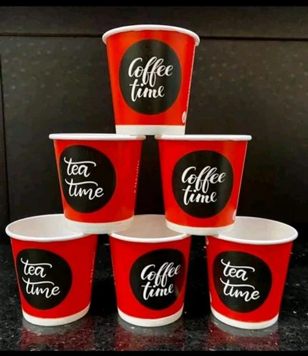  Tea / Cofee / Juice Cups - Red, 150ml